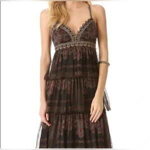 Free People Magical Lamp Tiered Chiffon Gown